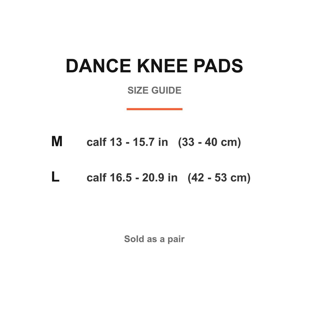 Dance knee pads size guide